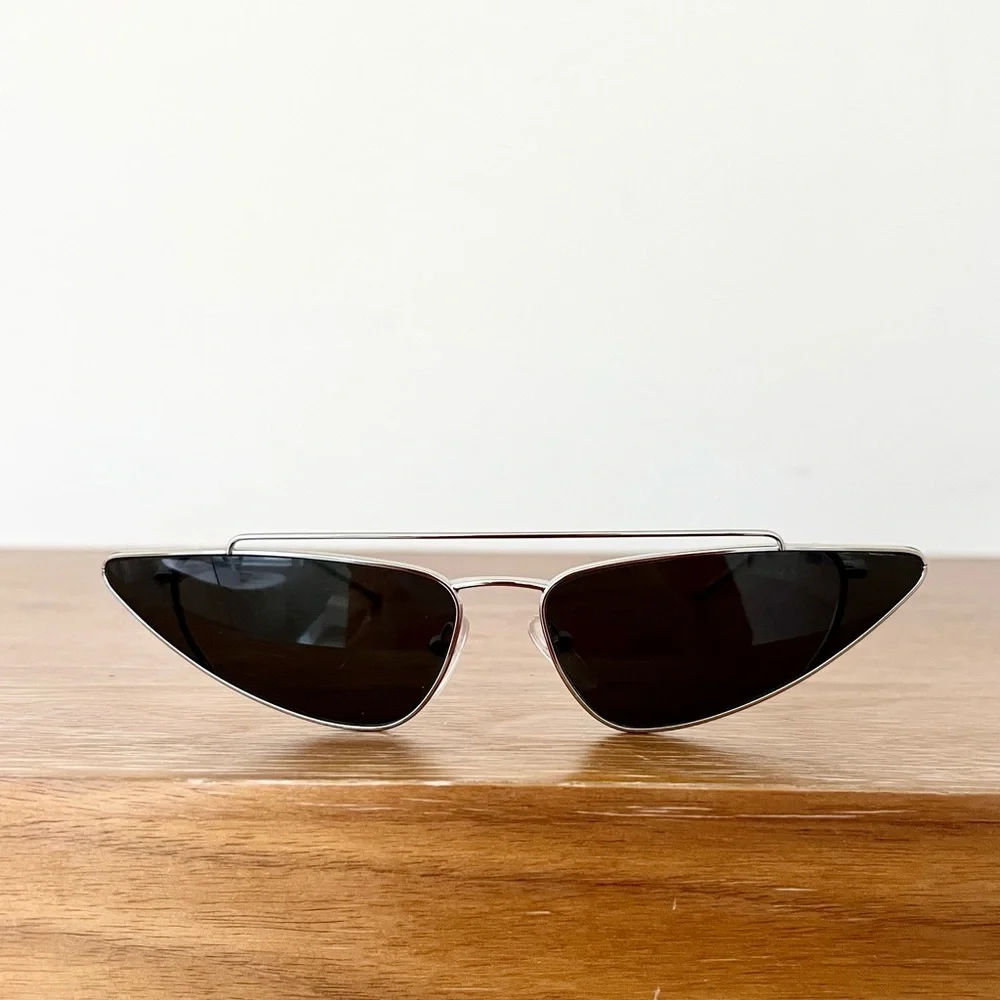 Prada Black Silver Cat-Eye Sunglasses